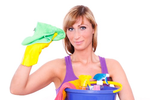 Carpet cleaning team in Fulham sorting recyclable packaging and waste