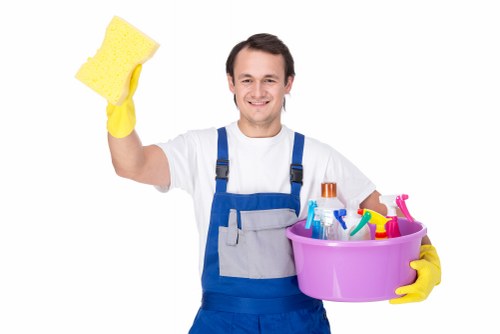 Deep cleaning equipment used on a commercial hard floor in Fulham