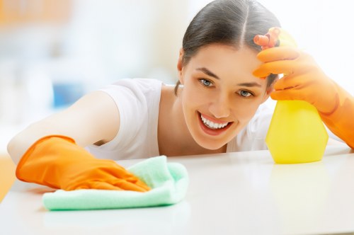 Bathroom domestic cleaning service in a Fulham home