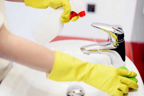 Kitchen deep cleaning during a one off clean in Fulham