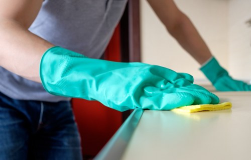 Commercial cleaning team servicing a Fulham office