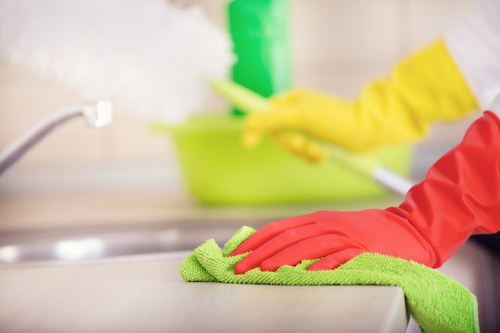 Deep cleaning in a Fulham living room with dusting and vacuuming